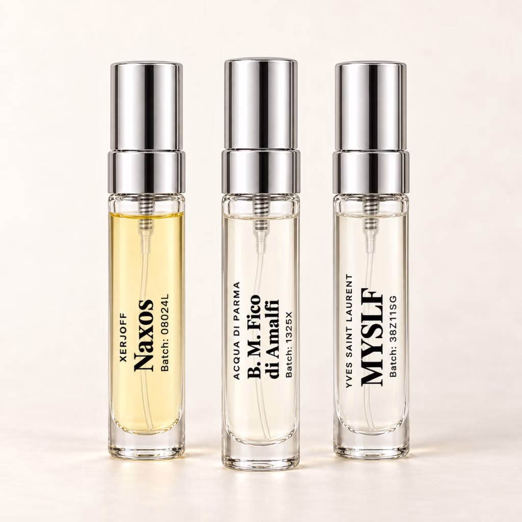 Day to Night Trio For Him: three labelled fragrance decants