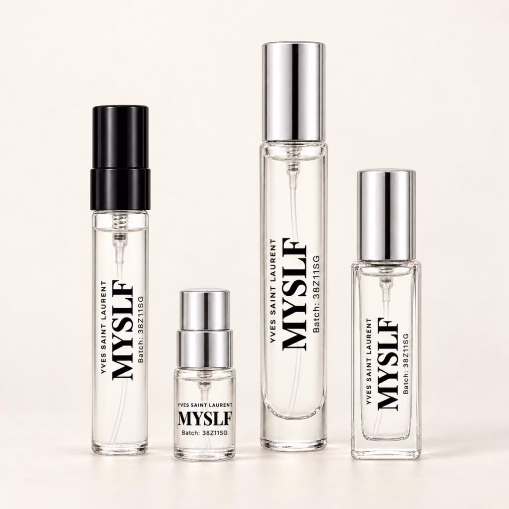 MYSLF in four regular and premium decant formats