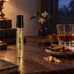 Side Effect decant in a fragrance-inspired photographic scene